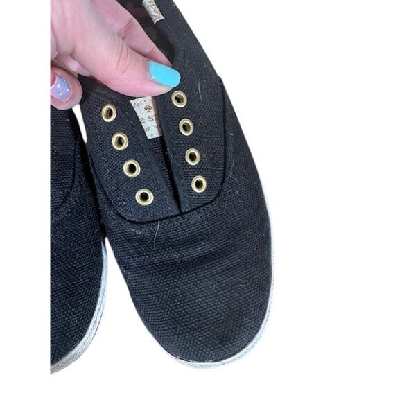 Kate Spade X Keds Black Laceless Slip on Flat Sneakers Women Sz 5.5 - Picture 8 of 9